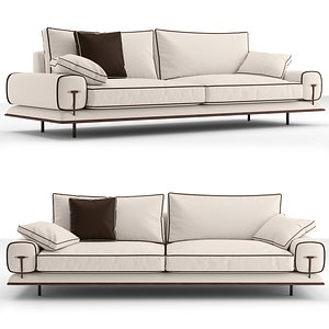 3D v-ray blues sofa model