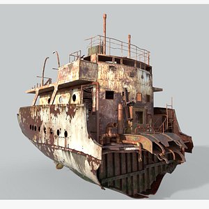 Half  Ship Wreck 3D model