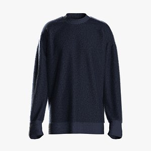 Female knit long sleeve 3D model