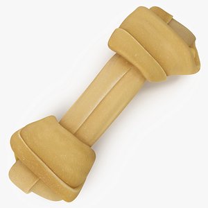 Rawhide Dog Chew Bone 3D model