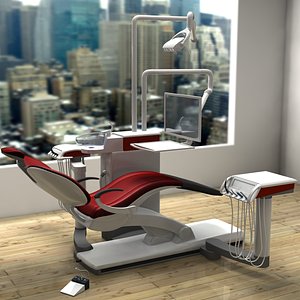 3d model of modern dental chair