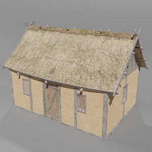 3D house medieval model