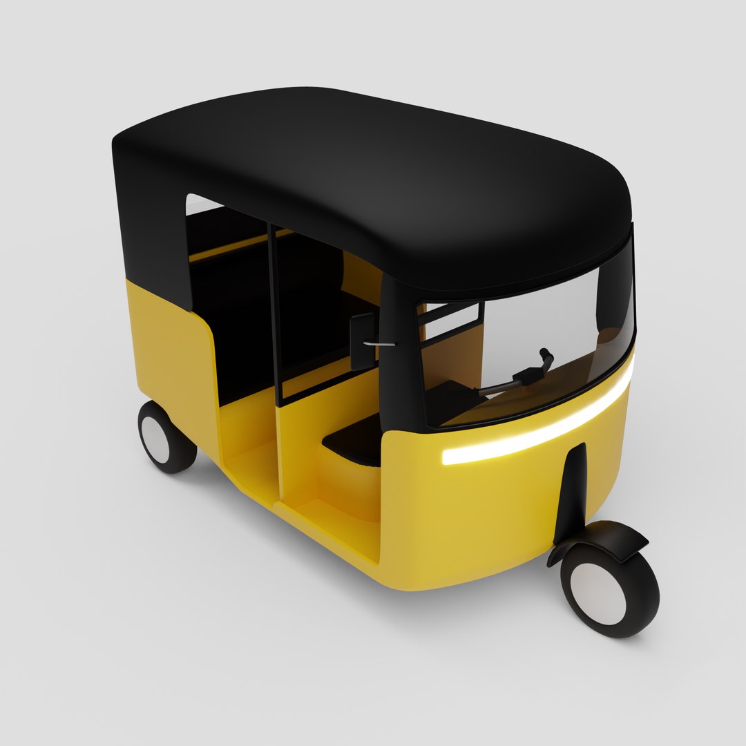 3D Model Tuk Tuk Or Indian Style Auto Rickshaw Uber Themed 3d Model 3D ...