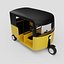 3D model Tuk Tuk or Indian Style Auto Rickshaw Uber Themed 3d Model 3D model