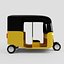 3D model Tuk Tuk or Indian Style Auto Rickshaw Uber Themed 3d Model 3D model