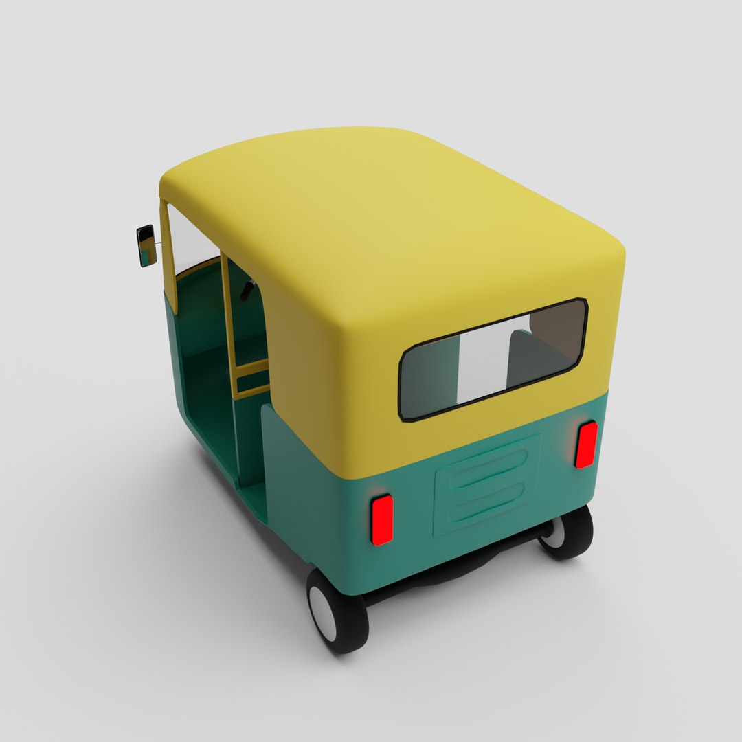 3D Model Tuk Tuk Or Indian Style Auto Rickshaw Uber Themed 3d Model 3D ...