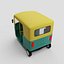 3D model Tuk Tuk or Indian Style Auto Rickshaw Uber Themed 3d Model 3D model