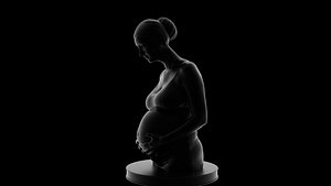 mother pregnant statue sculpture hi poly