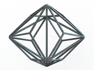 3D Wireframe Shape Triakis Octahedron model