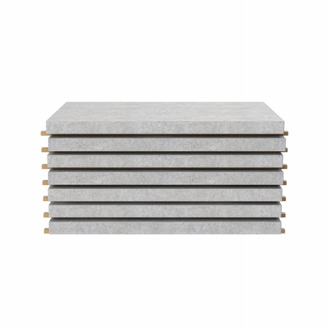 3D Concrete Panels On Wood Planks TurboSquid 2141392