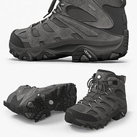 Hiking Boots Mid Cut Waterproof Gray