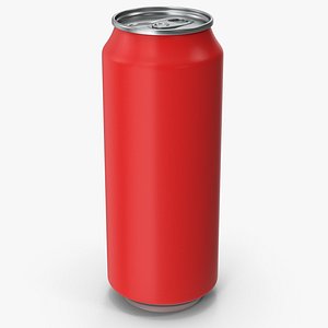 3D Red Aluminum Can