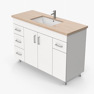 Bathroom Cabinet With Sink 3D model