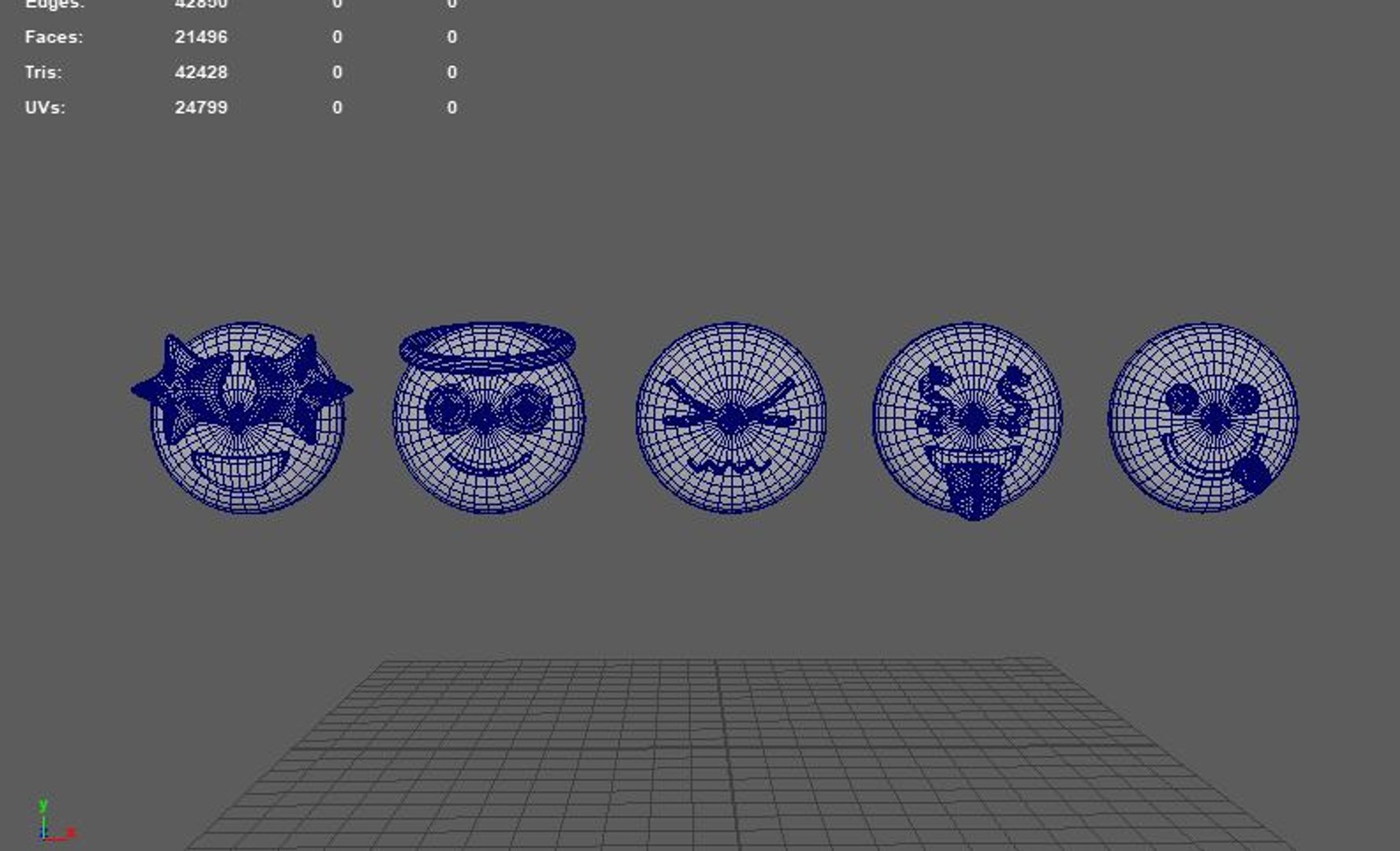3D Model Set Icon Smile 3D Model - TurboSquid 2358669