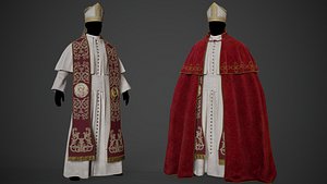RELIGIOUS Outfits clothes for 3D Character 3D model