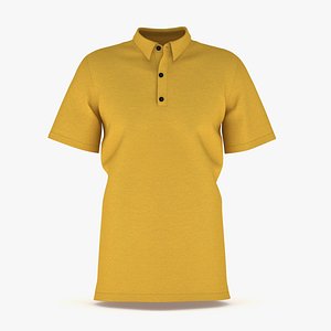 3D model Polo Shirt 01 Yellow