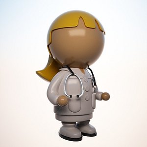 medical doctor toon 3d max