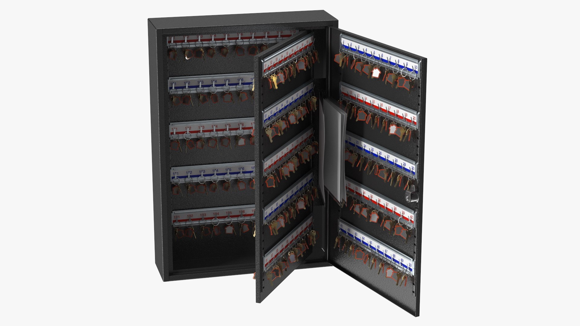Key Cabinet Lock Box With Keys 3D model preview