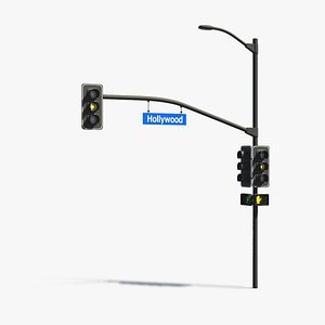 3d model of traffic light street rigging