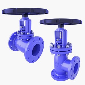 3D Globe Valves SET v12 model