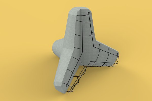 modelo 3d TETRAPOD BREAK WATER SEAWALL ARMOURING AKMON - TurboSquid 1982467