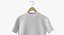 3D T Shirt Hanging Male Crew Neck White Blank and Banded Heather model