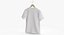 3D T Shirt Hanging Male Crew Neck White Blank and Banded Heather model