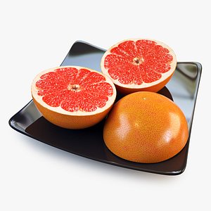 3ds max grapefruit slice orange