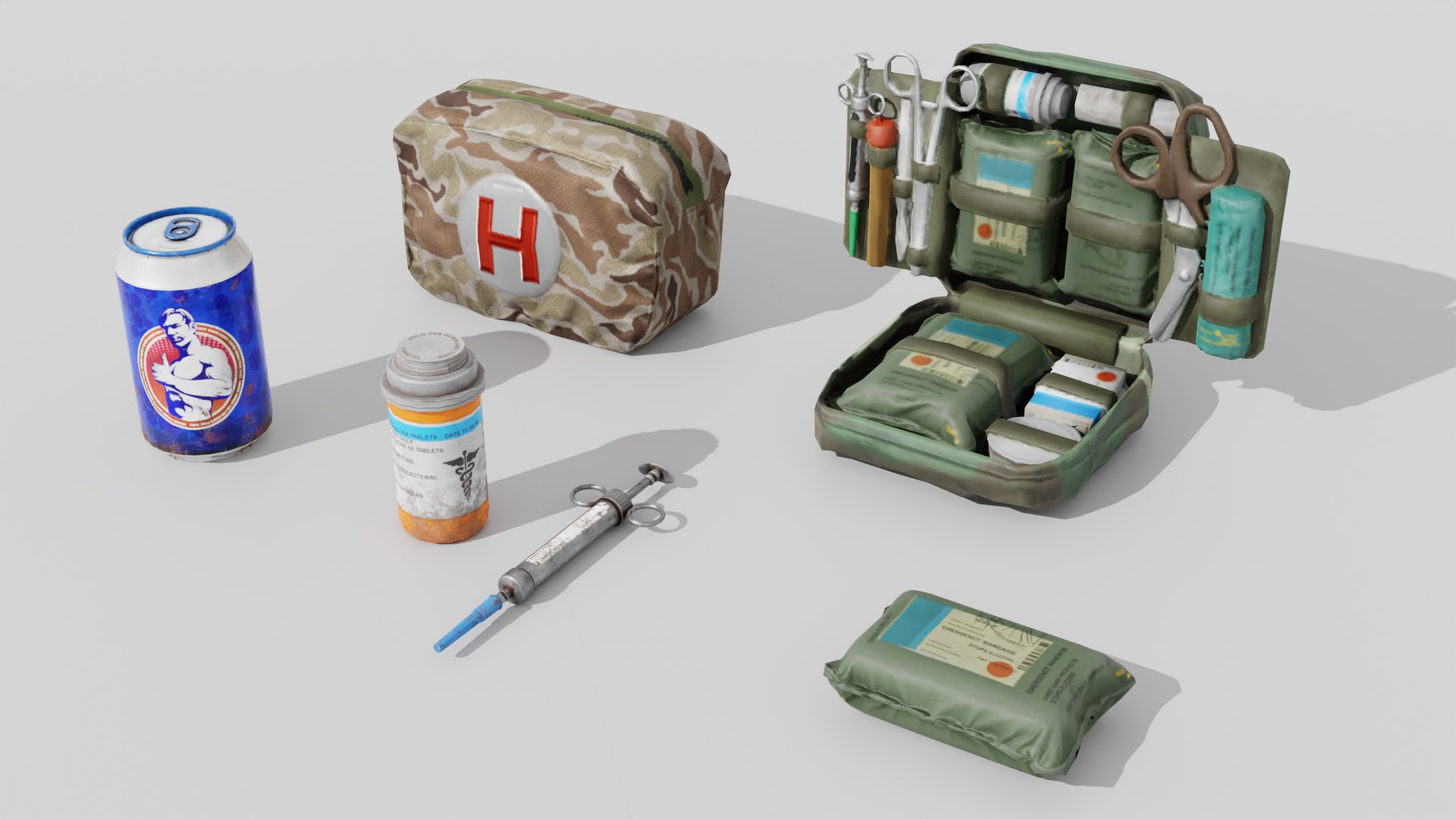 kostenlos PUBG Medizinische Artikel 3DModell TurboSquid 1932708