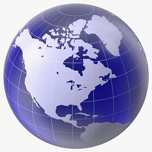 Stylized Earth Globe