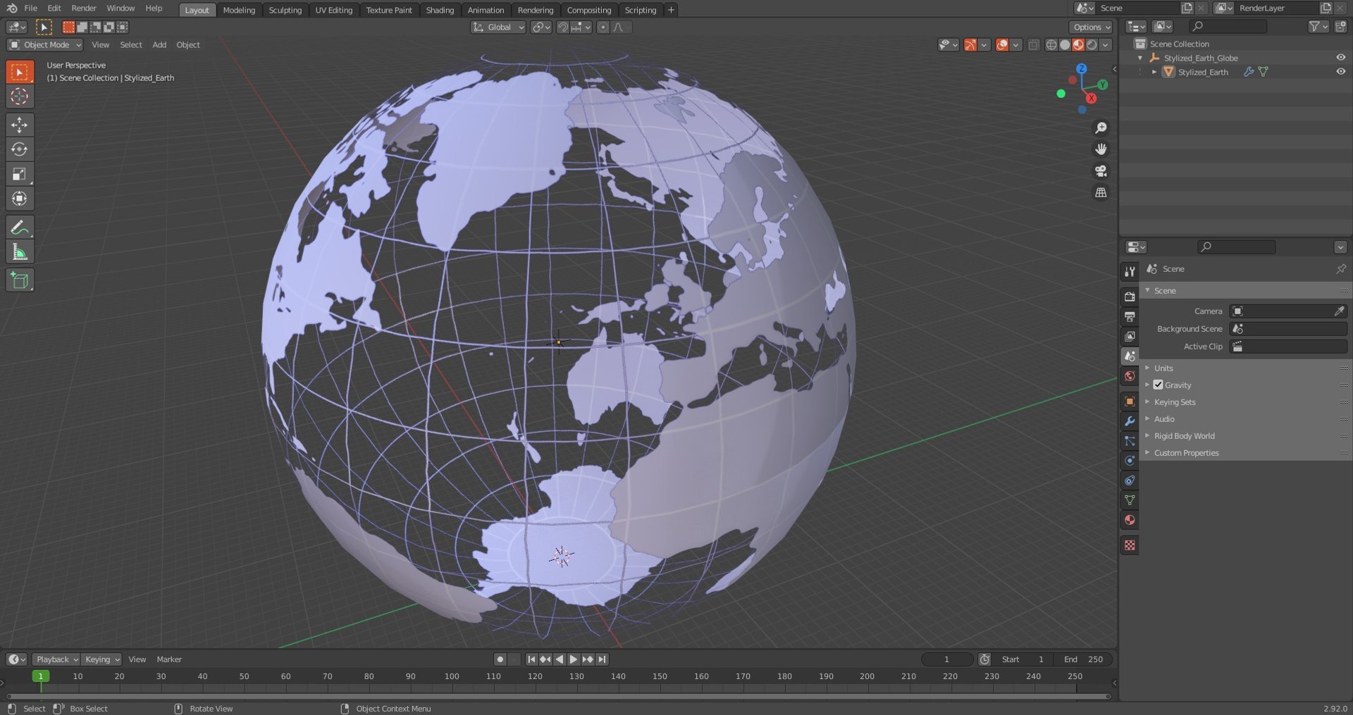 Stylized Earth Globe 3d Model - Turbosquid 2137038