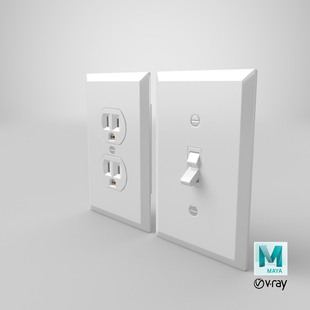 3D Electrical Outlet With Light Switch https://p.turbosquid.com/ts-thumb/Q8/dxVW6E/nB/stemcell_maya_vray_render/png/1652276954/1920x1080/fit_q87/d58b20ad21af7007cba7c0e531656203cae879c0/stemcell_maya_vray_render.jpg