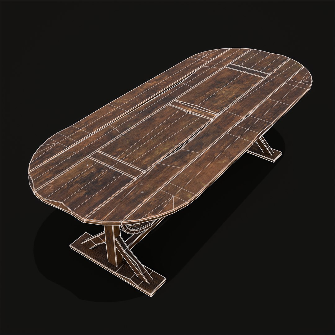 Rustic Table And Bent Stick Chairs 3D Model - TurboSquid 1968127