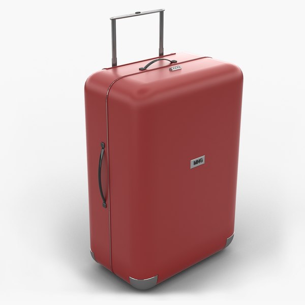 3D red suitcase case