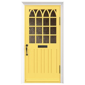 Entrance classic door 132 3D
