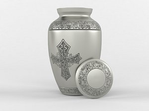 3D decorative urn model