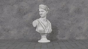 Goddess head sculpture