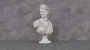Goddess head sculpture