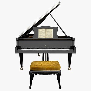 grand piano 3d max