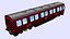 langer DB Personenwagen rot