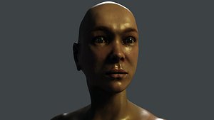 Realistic Rigged FeMale Character Game-Ready 16K PBR Textures VR  AR  low-poly 3d model model