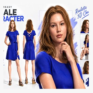 3D model Beautiful Realistic Girl Character 3D Model