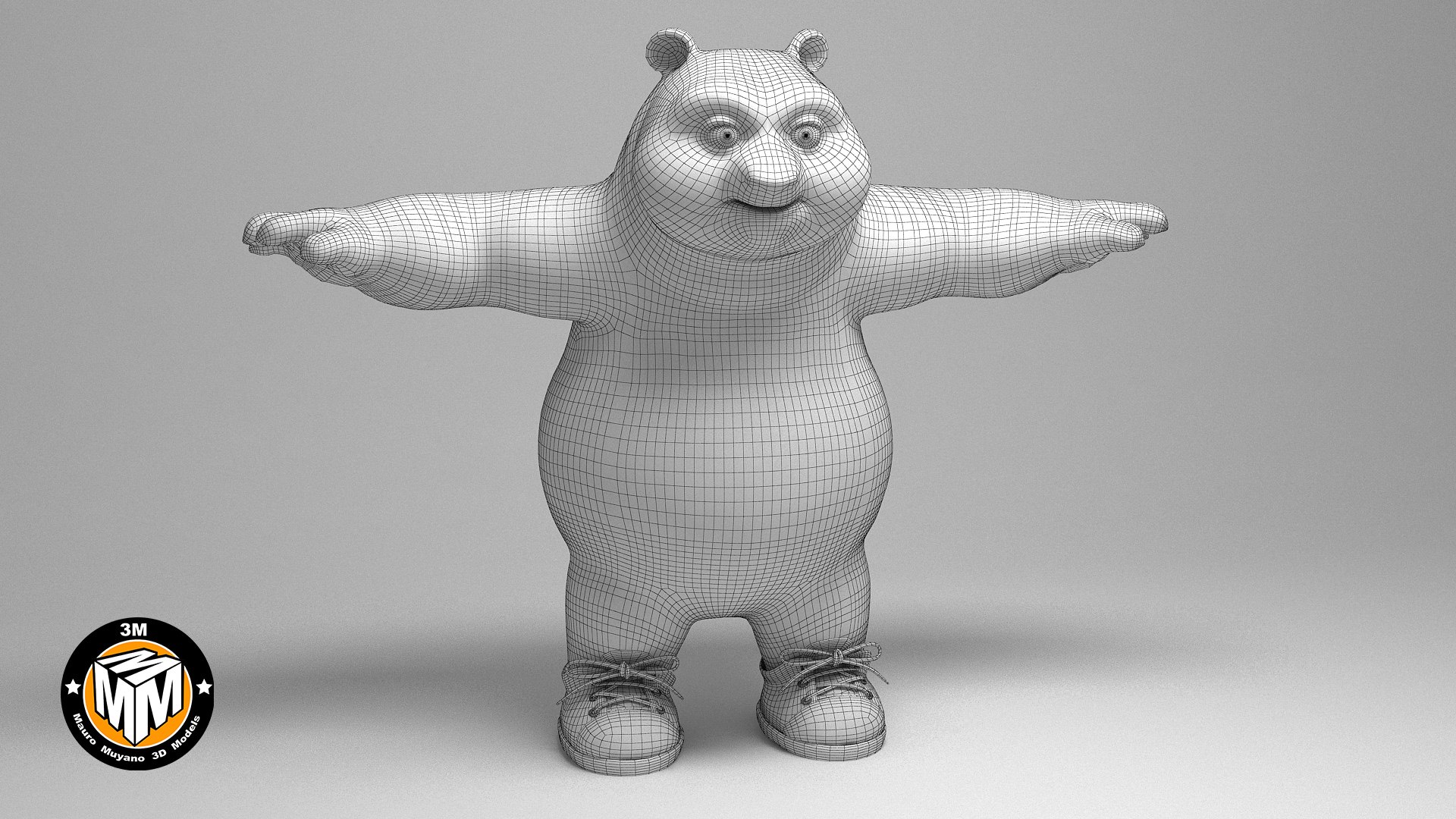 Urso panda dos desenhos animados Modelo 3D - TurboSquid 1485245