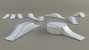 Cartoon Skatepark 3D model