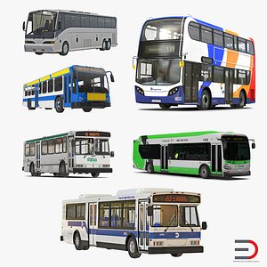 3d model buses 4 bus mta