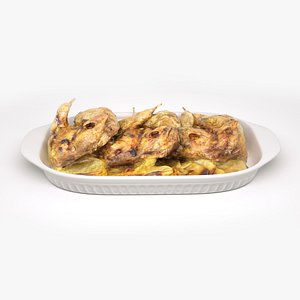 Quail baked in oven