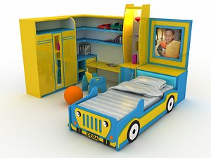 3D child bedroom sets beds