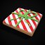 3D Square Present Christmas Cookie