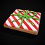 3D Square Present Christmas Cookie