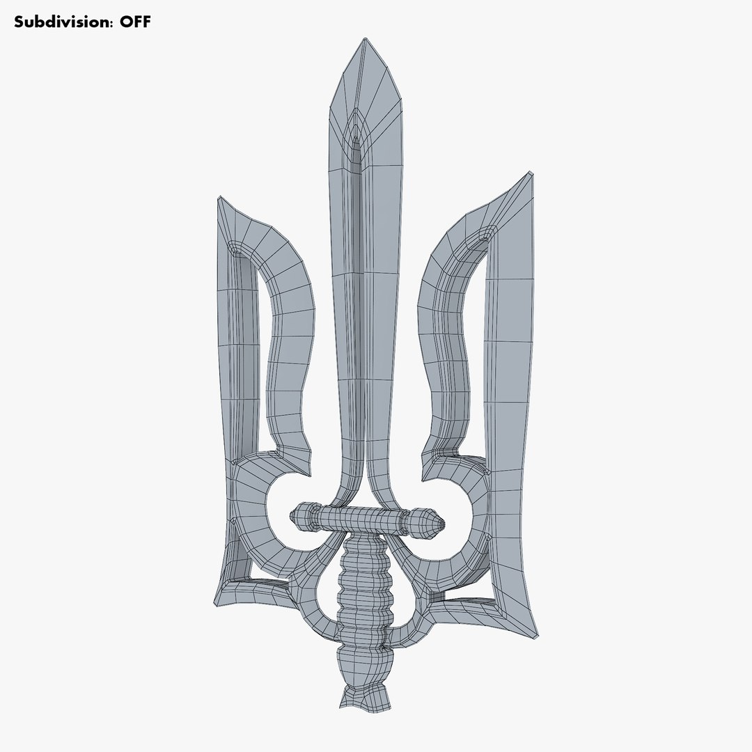 3D Stylized Ukrainian Tryzub M 1 Model - TurboSquid 1885418